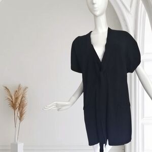Elegant Black Women's Cardigan